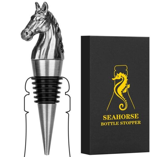 minamix Vintage Horse Head Bottle Stopper – Classic Wine Preservation Cap - Image 7