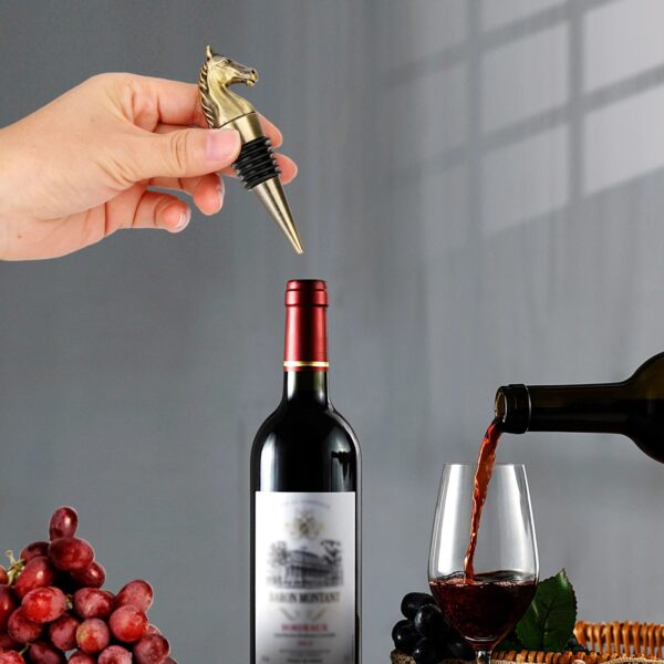 minamix Vintage Horse Head Bottle Stopper – Classic Wine Preservation Cap - Image 4