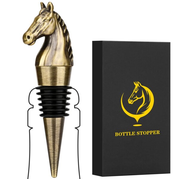 minamix Vintage Horse Head Bottle Stopper – Classic Wine Preservation Cap - Image 6